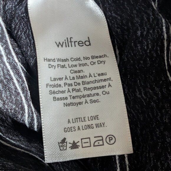 Aritzia Wilfred Faun Pants Crop Tall Small Striped Tie High Waisted Wide Leg NWT - Picture 7 of 8